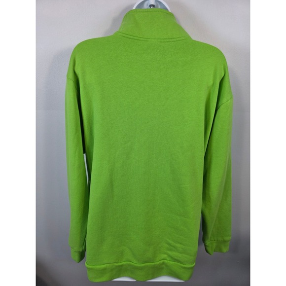 PINK Victoria's Secret Green Sweatshirt Fleece Pullover Womens Large L  /B149 - Picture 6 of 8